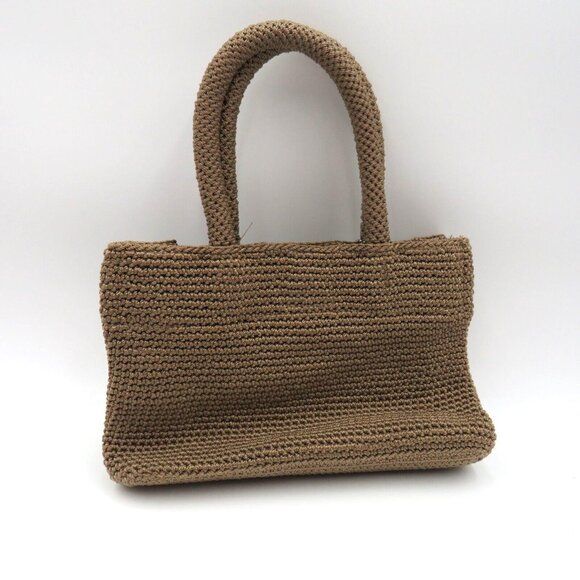 The Sak Purse Crochet Handbag Brown 9.5x6.5x4.5" Hand Bag Satchel Logo Hang Tag - Picture 2 of 6
